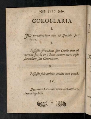 18, Corollaria
