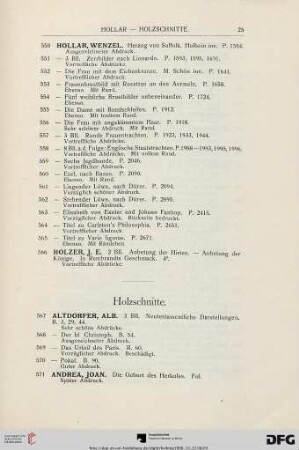 Holzschnitte (Nr. 567-838)