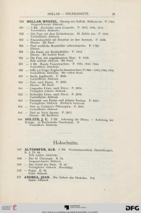 Holzschnitte (Nr. 567-838)