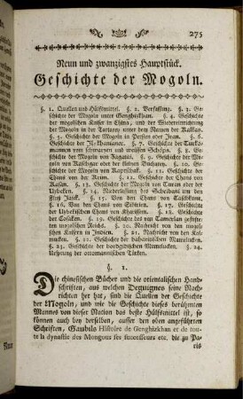 Neun und zwanzigstes Hauptstück. Geschichte der Mogoln