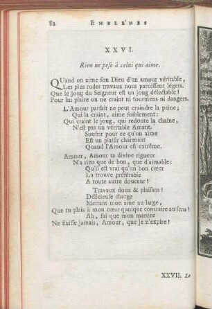 XXVI. Rien ne pese à celui qui aime.