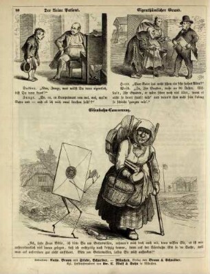 "Der kleine Patient" "Eigenthümlicher Grund" "Eisenbahn-Concurrenz"