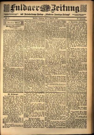 Zweite Ausgabe vom Samstag, den 09. Februar 1901.
