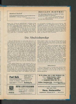 Die Abschiedspredigt