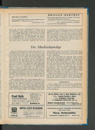 Die Abschiedspredigt