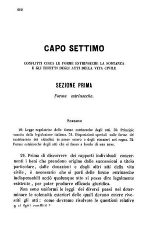 Capo Settimo Conflitti Circa Le Forme Estrinseche La Sostanza E Gli Effetti degli Atti Della Vita Civile