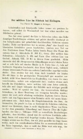 Der mittlere Lias im Filsbett bei Eislingen. (Engel)