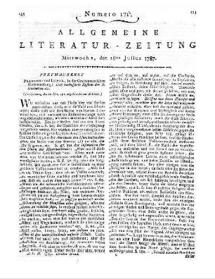 Weisshaupt, A.: Das verbesserte System der Illuminaten etc. (Fortsetzung des in Nro. 170 abgebrochenen Artikels.)
