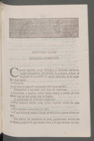 Capítulo LXXIII - Soledad aparente