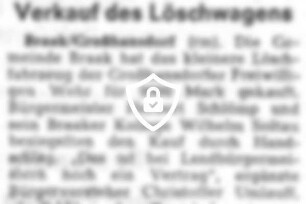 Handschlag besiegelte Verkauf des Löschwagens