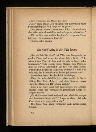 Ein Schiff fährt in die Welt hinaus