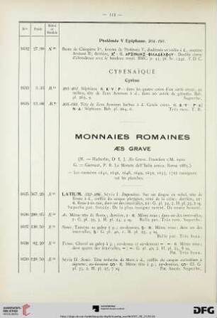Monnaies romaines (Nr. 1635-1770)