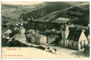 Glashütte. Blick auf Glashütte