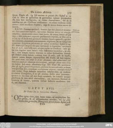 Caput XVII. De Gratia Dei in Conversione Hominis.
