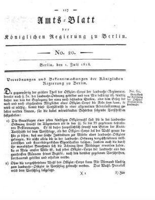 No. 20, 1. Juli 1818