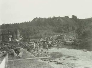 Gottleubatal, Eisenbahnbrücke, zerstört 1927