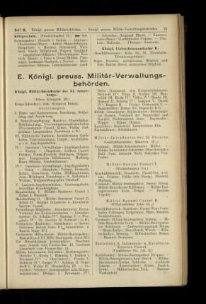 Königl. preuss. Militär-Verwaltungsbehörden