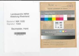 Entnazifizierung Hans Baumeister , geb. 26.04.1909 (Steiger)