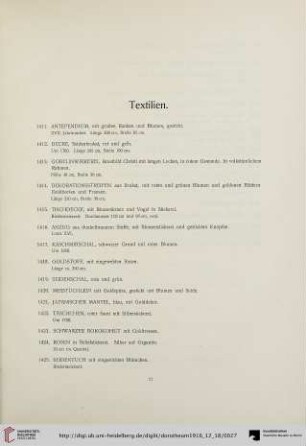 Textilien (Nr. 1411-1440)