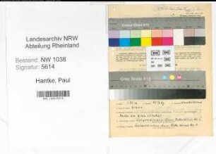 Entnazifizierung Paul Hantke , geb. 08.01.1914 (Bergmann)