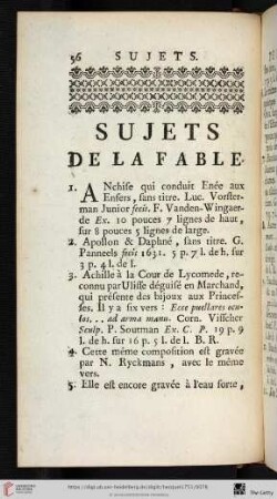 Sujets de la Fable (Nr.1-55)
