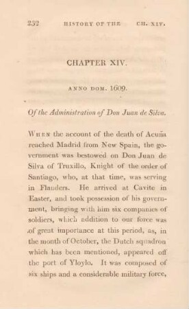 Chapter XIV. Anno dom 1609. Of the administration of Don Juan de Silva