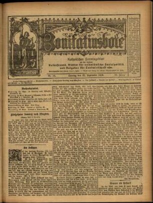 Ausgabe vom Sonntag, den 21. September 1919.