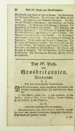 Das IV. Buch, von Grosbritannien
