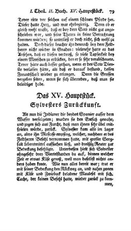 Das XV. Hauptstück - Sylvesters Zurückkunft.