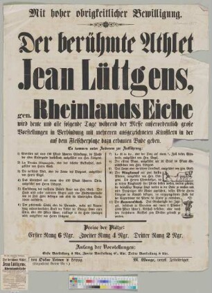 Der berühmte Athlet Jean Lüttgens