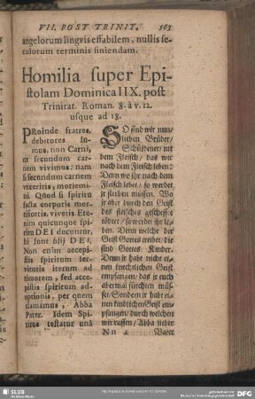 Homilia super Epistolam Dominica IIX. post Trinitatis