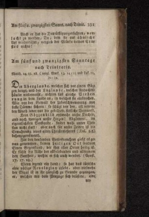 Am fünf und zwanzigsten Sonntge nach Trinitatis.