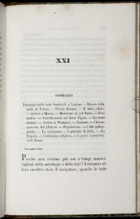 XXI. Passaggio dalle isole Sandwich a Cantone...