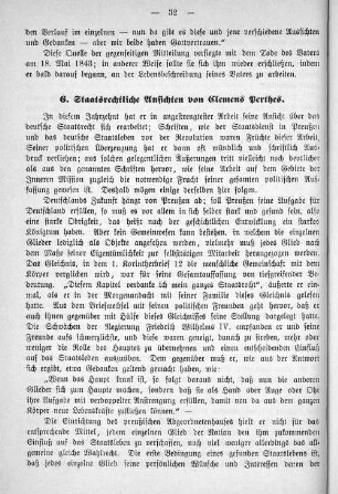 6. Staatsrechtliche Ansichten von Clemens Perthes.