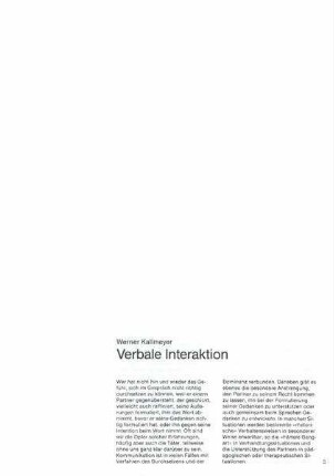 Verbale Interaktion