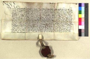 Sebolt, Abt des Egydien Klosters, vidimiert einen Kaiserl. Lehenbrief d. d. 1453. April 12 (1. Nr. 316).