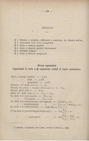 Alcune espressioni risguardanti le serie e gli equivalenti simboli di logica matematica.