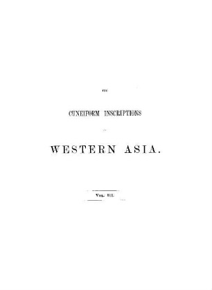 A selection from the miscellaneous inscriptions of Assyria