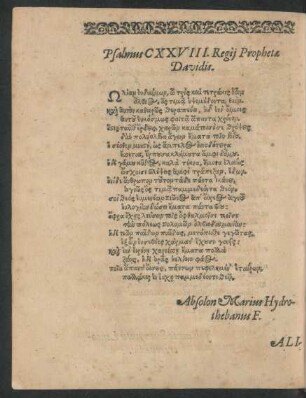 Psalmus CXXVIII. Regii Prophetae Davidis.