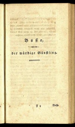Busso, oder der würdige Günstling.