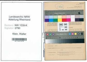 Entnazifizierung Walter Klein , geb. 26.01.1885 (Versandleiter)