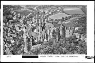 Meißen an der Elbe, Dom mit Albrechtsburg, Luftbild