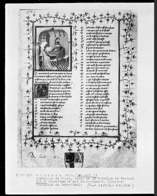 Livre de la mutation de Fortune — Christine am Schreibpult, Folio 2recto