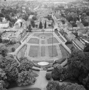Orangerie in Gotha : Blickrichtung Osten zum Schloss Friedrichsthal