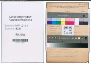 Entnazifizierung Else Sitt , geb. 28.06.1904 ()