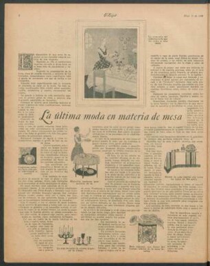 La última moda en materia de mesa