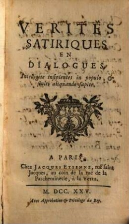 Vérités satiriques en dialogues