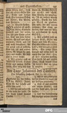 Am Tgae Johannis des Täufers.