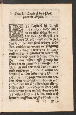 Das LI. Capitel des Propheten Esaie.