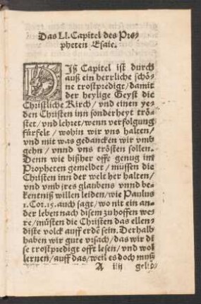 Das LI. Capitel des Propheten Esaie.